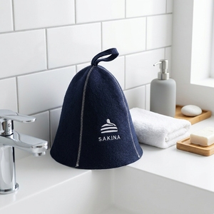Chapeau de sauna en feutre avec logo brodé personnalisé, protection thermique épaisse pour salle de sauna et complexe de bains chauds - Product Image 3