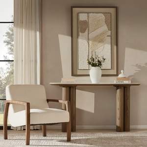 Meubles de salon de luxe sur mesure, tables consoles en bois brun avec plateau en <span class=keywords><strong>marbre</strong></span> - Product Image 2