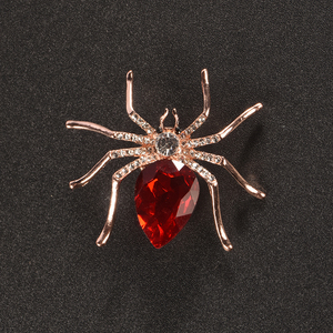 Broche araignée tendance pour femme avec strass multicolores - Product Image 5