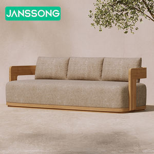 लक्जरी होटल टेक लकड़ी के सोफे के बाहर फर्नीचर सेट गार्डन सोफे सेट गार्डन आउटडोर फर्नीचर आधुनिक रिसॉर्ट आउटडोर फर्नीचर सेट आधुनिक रिसॉर्ट आउटडोर सोफा - Product Image 2