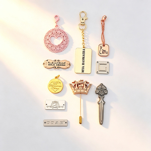 Étiquettes métalliques découpées au laser et gravées sur mesure pour sacs et chaussures – Étiquettes de vêtements autocollantes - Product Image 3