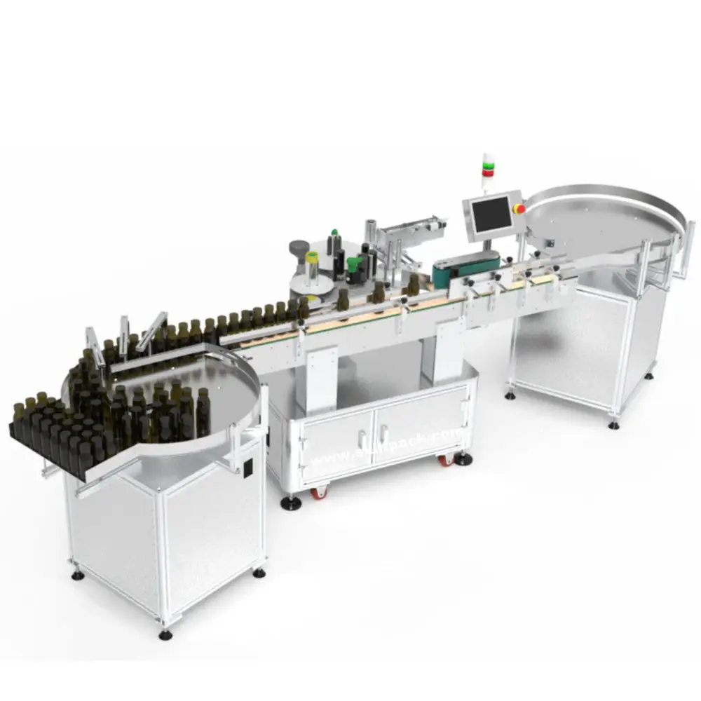SKILT üreticisi yüksek hızlı etiketleme makinesi pet şişeler için cam şişe etrafında sarın