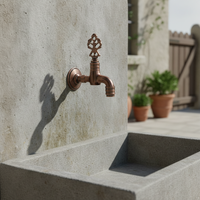 Robinet d'extérieur en laiton de style turc, couleur personnalisable avec capuchon décoratif, pour jardin intérieur/extérieur