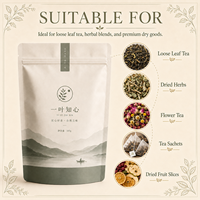 Sachet d'emballage Doypack professionnel OEM personnalisé imprimé, 100g, mat, de qualité alimentaire, refermable avec fermeture éclair, pour thé en vrac, pochette verticale