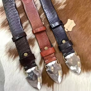 High Quality Luxury Men's Cow Hide Leather <b>Belt</b> Unique Skull Buckle Design Stainless Steel Buckle <b>Vintage</b> Style Customizable - Product Image 4