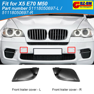 Pour BMW <span class=keywords><strong>X5</strong></span> E70 M SPORT <span class=keywords><strong>M50</strong></span> arrière Auto carrosserie pare-chocs avant remorque crochet de remorquage couvercle en plastique LH RH 51118050697 - Product Image 4