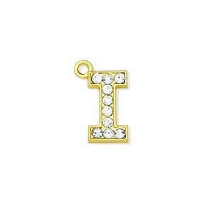 Diamantes de imitación de 21x21mm, accesorio colgantes con letras del alfabeto, venta al por mayor - Product Image 6