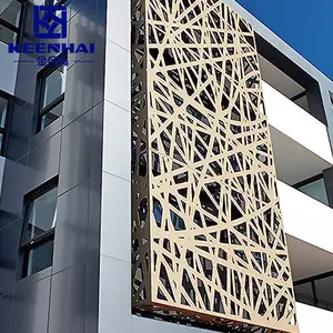 Modern Design Aluminum 3D Perforated Panels Laser Cut For Outdoor Decoration Metal Facade Wall Panels For Exterior Use