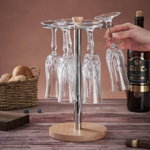 Ensemble de 4 verres à vin élégants en cristal, gobelets sur pied légers au design rond pour servir des cocktails lors de fêtes - Product Image 2