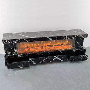 <span class=keywords><strong>Meuble</strong></span> <span class=keywords><strong>TV</strong></span> Euro Offre Spéciale à miroir glamour avec cheminée électrique LED - Product Image 4