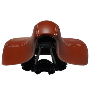 Sillín de <span class=keywords><strong>bicicleta</strong></span> de cuero PU de estilo Retro, cómodo <span class=keywords><strong>asiento</strong></span> de <span class=keywords><strong>bicicleta</strong></span> de crucero de Playa Ancha <span class=keywords><strong>con</strong></span> absorción de golpes <span class=keywords><strong>para</strong></span> montar en la ciudad, <span class=keywords><strong>asiento</strong></span> de Color marrón - Product Image 4
