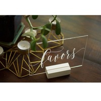 Plaque de table carrée transparente en acrylique, taille personnalisée, avec logo, pour événements, mariages, banquets, nom des invités, numéro de table, invitation, marque-place