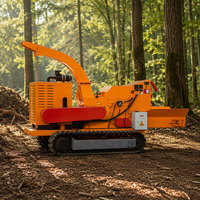 Nouvelles machines à broyer le bois, petit broyeur à alimentation hydraulique, broyeur de bois mobile diesel avec certification CE