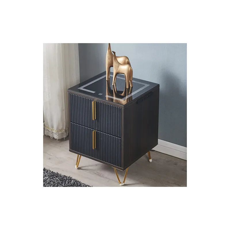 Nordic Style Bed Side Table Bedroom Furniture Cheap Price Modern Black Nightstand Organizer Bedside table for Bedroom