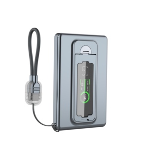 พาวเวอร์แบงค์แม่เหล็กไร้สายแบบบางพิเศษ 5000mAh พร้อมสายชาร์จ  โลโก้สั่งทำได้ - Product Image 2