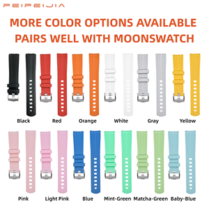 Correa de Reloj de TPU de 20 mm Compatible con Omega <span class=keywords><strong>Swatch</strong></span> Moonwatch, Correa para Moonwatch, Brazalete para Moonwatch, Correa de Reloj para Omega - Product Image 3