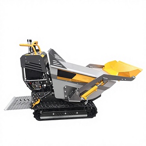 Бензиновый мини-самосвал Honda GX200 QTP600H с полным гидравлическим приводом, гусеничный погрузчик, двигатель с насосом, грузоподъемность 600 кг, высокая эффективность - Product Image 2