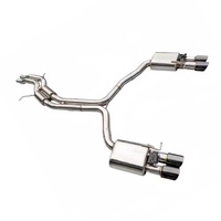 Tuyaux d'échappement Catback Valvetronic personnalisés DZ Factory pour Audi A6/A8 3.0L 2019, en acier inoxydable, finition polie miroir, épaisseur 1,5 mm, haute qualité