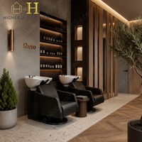 Conception d'intérieur de salon de coiffure professionnel de luxe sur mesure, mobilier complet pour salon de beauté moderne