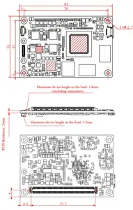 Endüstriyel 8 çekirdekli RK3588 işlemci 84mm * 55mm com-express Mini modülü yeni 84mm * 55mm boyutu gömülü anakart SATA HDMI masaüstü