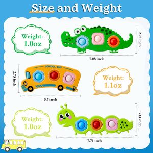 Fidget đẩy <span class=keywords><strong>Pop</strong></span> Popper popping Bong Bóng cảm giác Montessori du lịch xe máy bay bận rộn đồ chơi ngoài trời cho trẻ mới biết đi - Product Image 3
