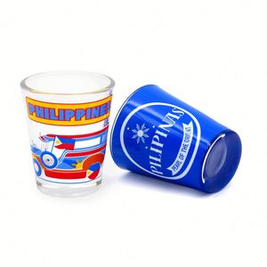 Factory Custom Made Tourist City Souvenirs Dubai Colorful Shot Glass With 3D <b>Wrap</b> Landmarks - Product Image 4