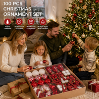 Lot de 100 kits de peinture de Noël avec pinceaux – Fournitures d'art DIY pour enfants, cadeaux de fête et décorations