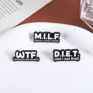 Spilla in Lega di Zinco Personalizzata con Tema Alimentare e Frase Divertente, Regalo di Gioielleria per San Valentino e Matrimoni - Product Image 4