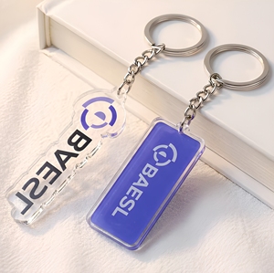 Portachiavi in Acrilico Trasparente con Logo Personalizzato, Regalo Promozionale per Aziende - Product Image 4