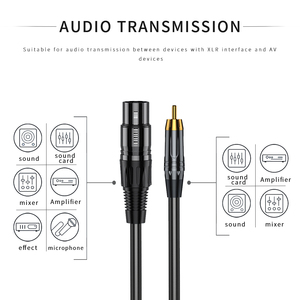 Haute qualité à faible bruit <span class=keywords><strong>Xlr</strong></span> <span class=keywords><strong>Rca</strong></span> 1m 1.5m 2m 3m 3pin <span class=keywords><strong>Xlr</strong></span> mâle femelle vers <span class=keywords><strong>Rca</strong></span> mâle Microphone <span class=keywords><strong>Xlr</strong></span> vers câble <span class=keywords><strong>Rca</strong></span> - Product Image 4