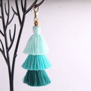 Fashion Boho <b>Rainbow</b> Macrame Tassel Keychain Colorful Bohemian Tassel Charm <b>Bag</b> Charm Pendant Keychain Keyrings - Product Image 5