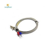 Filetage à vis M8, sonde filet à vis 1m 2m 3m 5m K J PT100 Type 50mm 150mm 100mm 200mm, 0-800 degrés