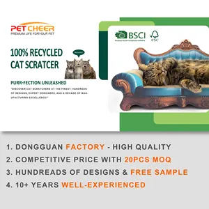 Wholesale 100% Recycled Corrugated Paperboard Lounge Durable Cat Scratching Super Big Pad Reversible Cat Scratcher