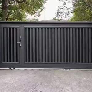 Système de <span class=keywords><strong>portail</strong></span> coulissant automatique en aluminium de luxe sur mesure, <span class=keywords><strong>portail</strong></span> de <span class=keywords><strong>garage</strong></span> <span class=keywords><strong>motorisé</strong></span> intelligent, modélisation 3D pour villa - Product Image 5