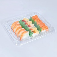 RESG rPET platos para cajas de sushi plateau à emporter pour emporter contenants jetables en plastique emballage boîte à sushi