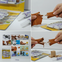 7 paquets de colle forte 502 écologique à séchage rapide, haute résistance pour la pose rapide du cuir, du bois et des travaux de menuiserie