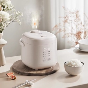 Mini cuiseur à riz Lotor 0,8 L, cuisson rapide électrique avec fonction de réservation, pour usage domestique, petite taille pour une personne - Product Image 4
