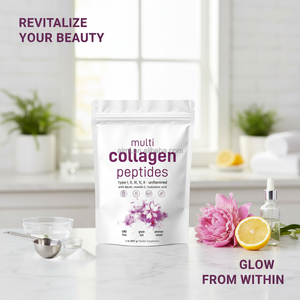 Poudre de Peptides de Multi-Collagène de 450g / 900g, Élevé en Pâturage, sans OGM, Types I, II, III, V et X avec Biotine, Vitamine C et Acide Hyaluronique - Product Image 3