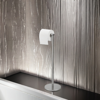 Support de rouleau de papier hygiénique à base circulaire unique en acier inoxydable Installation libre pour l'utilisation des toilettes de restaurant à domicile