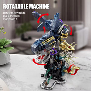 T2105 Cơ Khí Cá Mập Động Vật Xây Dựng Khối Thiết Lập 734Pcs Mô Hình Đồ Chơi Cho Trẻ Em - Product Image 5