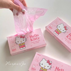 Chat mignon rose créatif pour Hello Kitty sac en plastique jetable biodégradable Portable voiture cadeau de stockage des ordures - Product Image 2