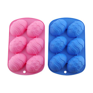 6 cavità Uovo di Pasqua Torta Del Silicone di Cottura Della Muffa Della Torta Pan stampi in silicone per decorazione di una torta Biscotto Al Cioccolato Vassoio del Cubo di Ghiaccio - Product Image 2