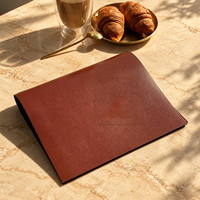 Porte-menu en cuir PU personnalisé, couverture de menu de restaurant avec logo en relief pour hôtel, café, liste des vins