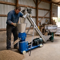 Ligne de production d'aliments pour animaux, volailles, bétail, granulés pour poulets, vaches, chats, chiens, haute productivité, diesel, Storsen