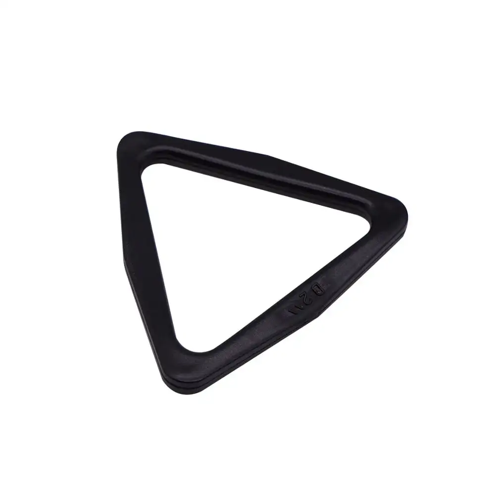 Anillo de plástico negro con hebilla triangular de plástico, venta al por mayor, hebilla triangular de anillo de plástico para bolsa