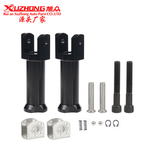 Reposapiés para pasajero de motocicleta Xuzhong, de acero inoxidable negro, pedal trasero para modelos Harley Davidson 18-23 - Product Image 1