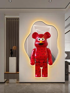 61x100cm design creativo orso felice porcellana <span class=keywords><strong>di</strong></span> cristallo <span class=keywords><strong>di</strong></span> <span class=keywords><strong>vetro</strong></span> moderno dipinti da parete con led decorazioni per la casa per il soggiorno negozio - Product Image 3