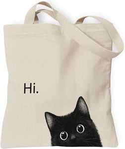 Cadeaux pour les Amoureux des Animaux, Sac Cabas en Toile Grande Capacité pour l'Été, Design Esthétique Chiens & Chats pour Femmes - Product Image 1