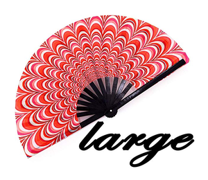 33cm Customized <b>Large</b> PVC Hand <b>Fan</b> Bamboo Lining Traditional Design Eco-Friendly Handmade Natural Portable for Home Decoration - Product Image 6