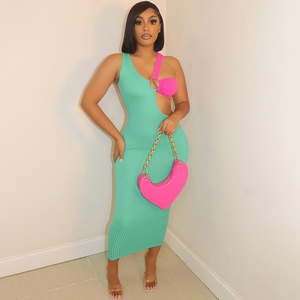 Vestido largo femenino de verano sin mangas para mujer, traje largo ajustado para fiesta y discoteca, Color ahuecado, precio al por mayor, <span class=keywords><strong>2022</strong></span> - Product Image 1